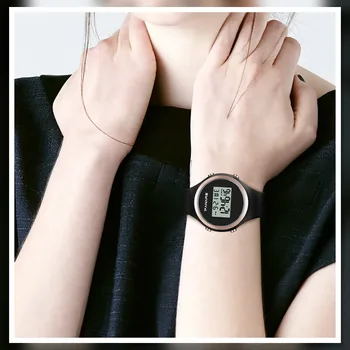 PANARS Relogio Feiminino Digital Impermeable de Deportes Electrónicos Reloj Para Mujer de la Aptitud de Caucho de sílice gelwatch Señora LED Dulces Pin