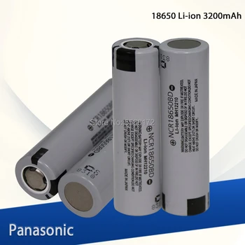 Panasonic batería de Li-ion NCR18650BD 18650 Baterías Recargables 3.7 V 3200mAh de la Batería de Litio de 3.7 v del Banco del Poder de Batería de la Linterna