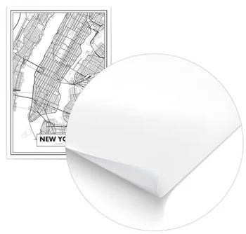 Panorama cartel de Nueva York mapa-impreso en 250 gr. de papel de alta calidad-póster-cuadros decorativos modernos