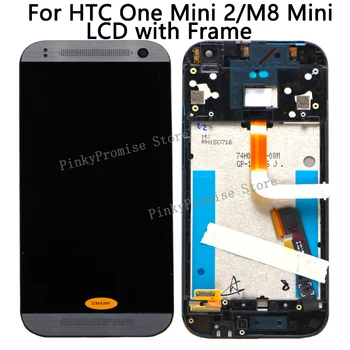 Pantalla LCD Para HTC Uno Mini 2 Pantalla Digitalizador de Pantalla Táctil con Marco para HTC Uno Mini 2 pantalla LCD M8 Mini Pantalla de Reemplazo