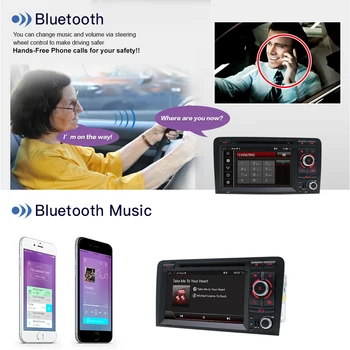Para Audi A3 S3 2006-2011 2 din android 10 multimedia del coche reproductor de dvd de la Navegación GPS de radio de Audio estéreo Bluetooth SWC BT WIFI FM