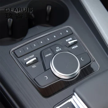 Para Audi A4 B9 A5 de los Accesorios del Coche de Control de Cambio de velocidad en el panel de Taza de Agua Titular Estilo de tira decorativa de Interior de la Cubierta de recorte de la etiqueta Engomada
