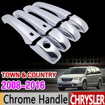 Para Chrysler Town & Country 2008-2016 Cromo de la Manija de la Cubierta Conjunto de Recorte Voyager Dodge Caravan, VW incluye routan Ram C/V De 2009 Car Styling