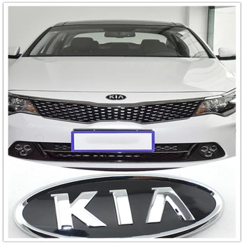 Para el Logo de KIA K2 K3 KX3 K4 K5 Cerato Éxito de Rio Forte Sportage Sorento Picanto ABS Auto Parrilla Delantera Emblema del Coche de la Cajuela de la etiqueta Engomada