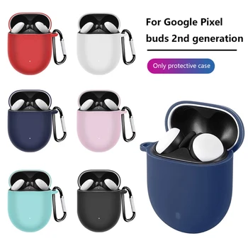 Para Google Pixel 2 Yemas de Silicona Protectora Caso de Bluetooth Inalámbrico de Auriculares Auriculares Carga de la Cubierta de la Caja Con Anti-pérdida de Gancho