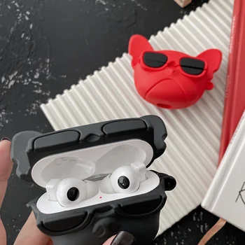 Para Huawei FreeBuds Pro 3D de dibujos animados Lindo Cachorro Bulldog Auriculares Caso para Huawei FreeBuds 3 Perro Auricular Inalámbrico de Auriculares Cubierta de la Caja