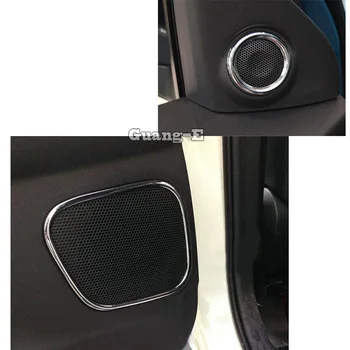 Para Mitsubishi ASX 2013 Puerta de Coche de Estilo ABS Cromado de Audio Hablar de Sonido Cubierta del Anillo del Círculo de la Lámpara Recorte 6pcs