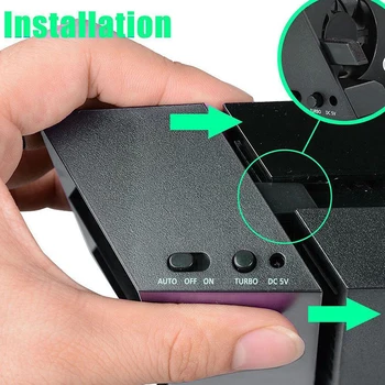 Para PS4 5-Ventilador de Enfriamiento Externo Stang Turbo Control de la Temperatura del Refrigerador de la Refrigeración USB Radiador de Motor Principal Para Playstation 4