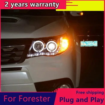 Para Subaru Forester Faro 2011-2013 LED DRL Faros H7 D2H Hid Opción de Ojo de Angel Bi Xenón De Subaru Forester accesorios