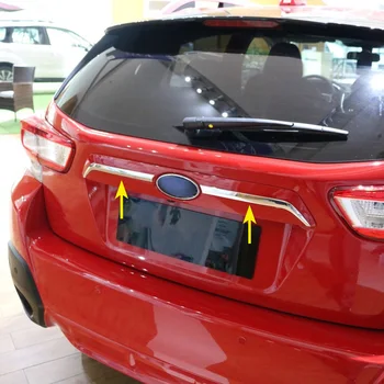 Para Subaru XV Crosstrek 2018 2019 2020 Chrome Tronco del Portón trasero Tiras de Accesorios decorativos