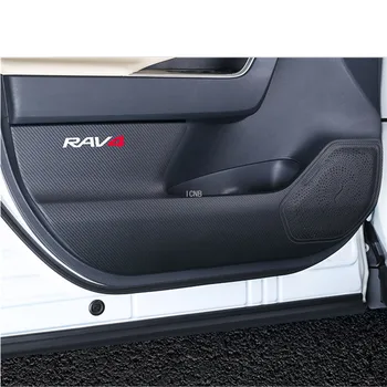 Para Toyota RAV4 2019 2020 XA50 Cuero Genuino de la Puerta de Coche de la Suciedad de la Prueba de la Almohadilla de Accesorios