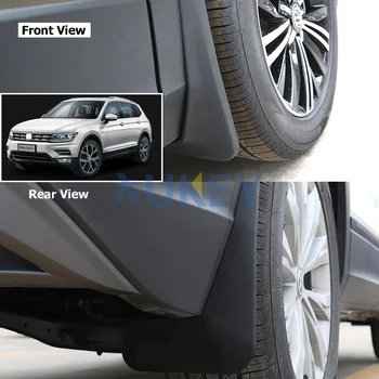 Para VW Tiguan 2 Mk2 2016 2017 2018 Mudflaps salpicaderas Traseras Frente de Barro Aleta Guardabarros Guardabarros Kit de Conjunto de Moldeado de Barro Solapas