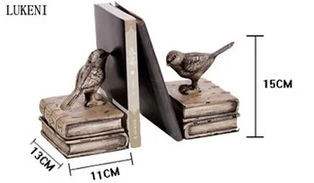 País De América Imitación Madera Fabricación De Aves Antiguo Libro Europeo De Antigüedades Estudio Retro Sujetalibros