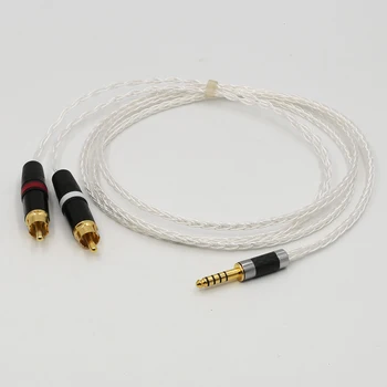Pcs de cobre OCC 4.4 mm a 2 RCA Equilibrio de Reemplazo de Auido de Actualización de Cable Cable Cable de Sonido