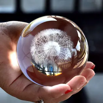 Personalizado Bola de Cristal 3D Grabado en Láser en Miniatura Rose Modelo de Esfera de Cristal Decoración del Hogar, Regalos Ornamento de la Navidad Presente