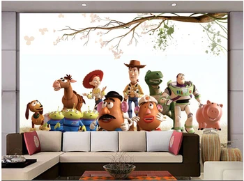 Personalizado hijos fondo de pantalla, dibujos animados foto de grupo para la habitación de los niños sala de estar TV de pared de vinilo papel DE parede