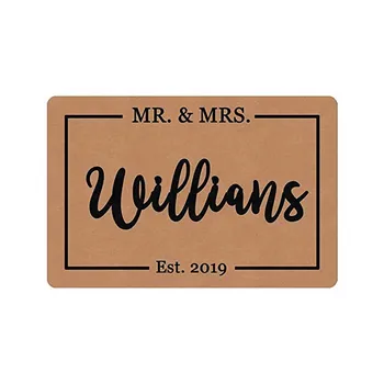 Personalizados personalización del Nombre de Mr & Mrs Felpudo Don de Amor para Una Pareja Linda fiesta de Inauguración de Regalo, Regalo de Boda
