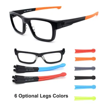 Piernas Cambiables Gafas de Marco de Tr-90 Óptica de Plástico Anteojos con Coloridos Opcional Templo Brazos Flexibles Unisex de la Moda de las Gafas