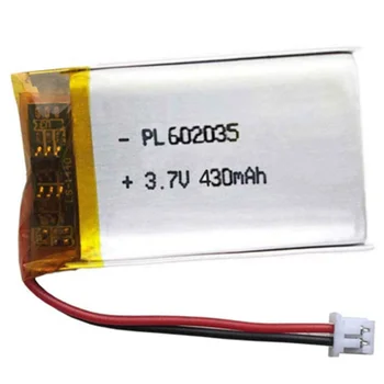 PL 602035 Batería de Litio 3.7 v 430mAh para los Auriculares Bluetooth Grabadora de Conducción Dash Cam de Repuesto Mini DVR Mascota GPS, MP3, MP4