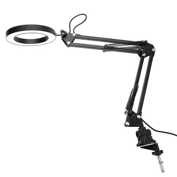 Plegable Eyecare Lámpara de Mesa Flexible del Brazo oscilante de la Abrazadera de Montaje de la Lámpara USB de Tono de Tres Mesa de Luz Nueva