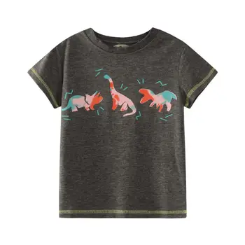 Poco maven muchacho Rana de dibujos animados de los Niños de Verano para Niños T-shirt para Niños de la Ropa del Animal Dinosaurio de Algodón Ropa de la parte Superior de las Niñas de la Camisa