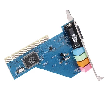 Pohiks 1pc 4-Canal 8738 Chip de Salida para Sonido Envolvente 3D Estéreo de Audio PCI Sonidos de la Tarjeta De PC de Escritorio del Ordenador