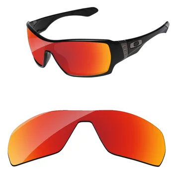 Policarbonato-Espejo Rojo Lentes de Repuesto Para la Rama de Gafas de sol de Marco de Protección UVA y UVB