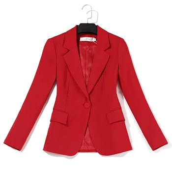 Profesional traje de pantalones de traje de la mujer delgada rojo traje de chaqueta slim pantalones de dos piezas 2019 verano de las nuevas mujeres de la ropa