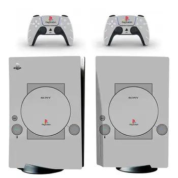 PS1 Estilo PS5 Disco Estándar de Edición de la etiqueta Engomada de la Piel Calcomanía de la Cubierta para PlayStation 5 Consola y los Controladores de PS5 Piel Pegatina de Vinilo