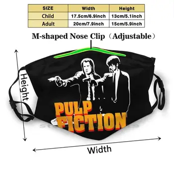 Pulp Fiction Impresión Reutilizable Máscara De Pm2.5 Filtro De La Máscara De La Cara De Los Niños Mia Wallace Pinup Tarantino Pulp Fiction Samuel L Jackson Quentin