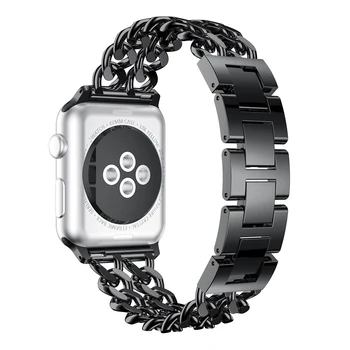Pulsera Para Apple Watch Banda 42/44 mm de Acero Inoxidable de metal de reemplazo de Pulsera Correa de Correa de reloj de Apple 38/40 mm Pulsera