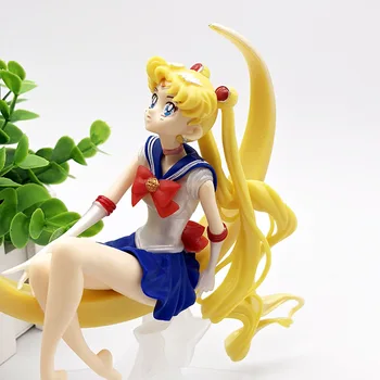 PVC Sailor Moon Tsukino Usagi Figura de Acción de Juguetes Modelo de la Decoración de la Torta la Casa de Sailor Moon Rabbit Estatuilla de la Colección de Brinquedo