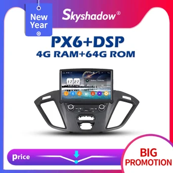 PX6 DSP IPS Android 10.0 de 4 gb + 64 GB Reproductor de DVD del Coche de GPS mapa de RDS de la Radio de Wifi Bluetooth 5.0 Para Ford Transit Custom 2013 - 2017 2018