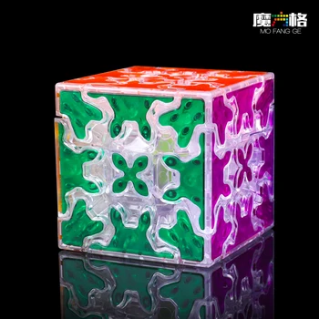 Qiyi Mofangge Transparente Engranaje de 3x3x3 Cubo Mágico de Engranaje de Velocidad Pyramind Cilindro Esfera equipo Profesional de Rompecabezas de la Serie