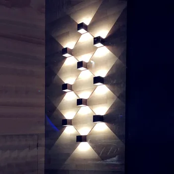 QLTEG Impermeable al aire libre IP65 Lámpara de Pared Moderno LED de Pared de Luz de Interior de la Lámpara de iluminación Decorativa Porche del Jardín de las Luces de las Lámparas de Pared
