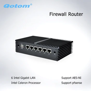 Qotom Mini PC 6 de Intel LAN Core i5 i7 AES-NI Firewall router Mini Ordenador linux Ubuntu Micro PC i5-7200U/i7-7500U Q555G6 Q575G6
