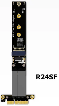 R24SF M. 2 NVMe tecla M Cable de Extensión SSD Tarjeta Vertical de la Cinta de la Línea de Apoyo M2 para PCI Express 3.0 PCIe x4 de Velocidad Completa 32G/bps