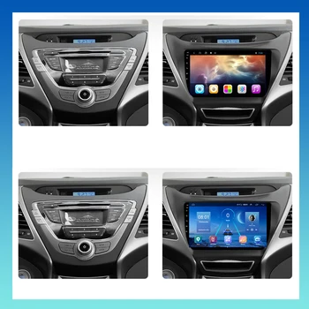 Radio de coche Multimedia 2din android 9.0 Reproductor de Vídeo de Navegación GPS Para Hyundai Elantra 5 2011-DSP Carplay 360 cámara Trasera de BT