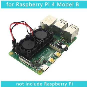 Raspberry Pi 4 Modelo B de Doble Ventilador con Disipador de Calor de la Última Doble Ventiladores de Refrigeración Enfriador Opcional para Raspberry Pi 3/3B+/4B