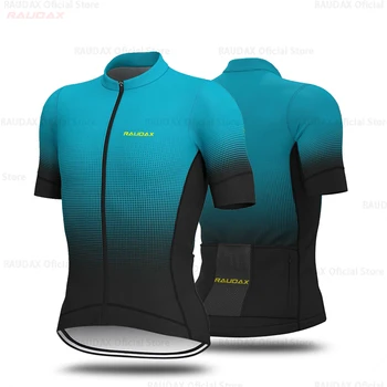 Raudax Camisetas de Ciclismo Conjunto de 2019 Amarillo Fluorescente Ropa de Ciclismo MTB Ciclismo Culotte Jerseys de la Bici de Triatlón Ropa Ciclismo