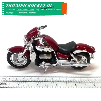 RD 1/18 Escala Moto de Juguetes de modelos TRIUMPH ROCKET III Diecast Metal de la Motocicleta Modelo de Juguete De Regalo,los Niños,Colección,Decoración
