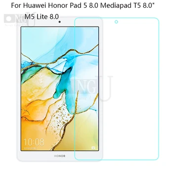Real de Cristal Templado Para Huawei HonorPad 5 8.0 Tablet Protector de Pantalla Para M5 lite 8.0 Película Protectora de Vidrio 9H Para Huawei T5 8.0