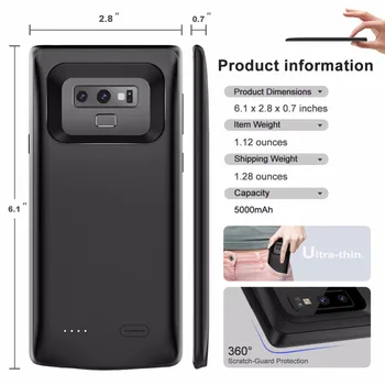 Recargable Delgada Externa del Banco del Poder de Batería para Samsung S8 S9 caja de la Batería para Samsung Galaxy S8 Más S9 Más S10plus 5G