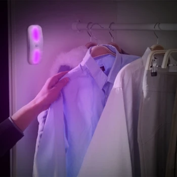 Recargable Lámpara UV Resistente Sensor de Movimiento Luz de la Noche del Gabinete UV de Luz Púrpura-la Esterilización de la Lámpara de la Cocina, cuarto de Baño, Almacenamiento