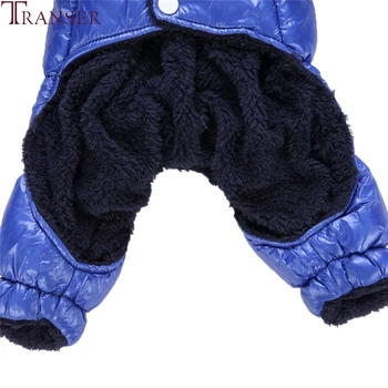 Recién el Diseño 3Color Perro Azul Trajes de Invierno de Lana Caliente Sudadera con capucha para Mascotas Chándales a prueba de viento Perro Mascota Abrigo Para Perros Pequeños 81107