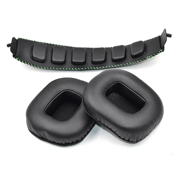 Reemplazo de Cuero Almohadillas de Espuma Suave en el Oído la funda del Cojín y de la Diadema de Pad Razer Tiamat 7.1 Gaming Headset