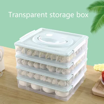 Refrigerador familiar multi-capa de plástico caso de Comida albóndigas de panecillos congelados caja de almacenamiento de mx6211459