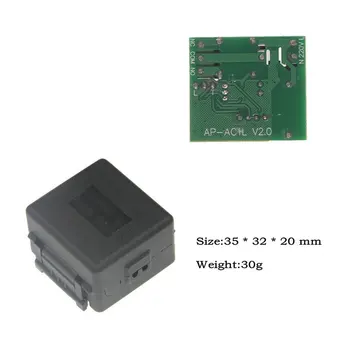 Regular Mini AC 220V 1 CH 1CH 10A RF de Control Remoto Inalámbrico Interruptor del Sistema emisor Receptor Sensible 315 / 433 MHz