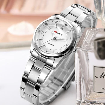 Reloj de lujo Para las Mujeres de Moda de la Esfera Pequeña de Acero Inoxidable Vestido de las Señoras Relojes de Elagant Diamante Reloj a prueba de agua reloj de Regalo mujer