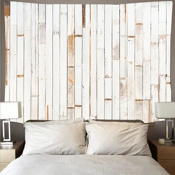 Retro de madera del panel de costura tapicería del estilo psicodélico de la pared que cuelga hippie dormitorio decoración de madera de la serie de tapices de poliéster de yoga
